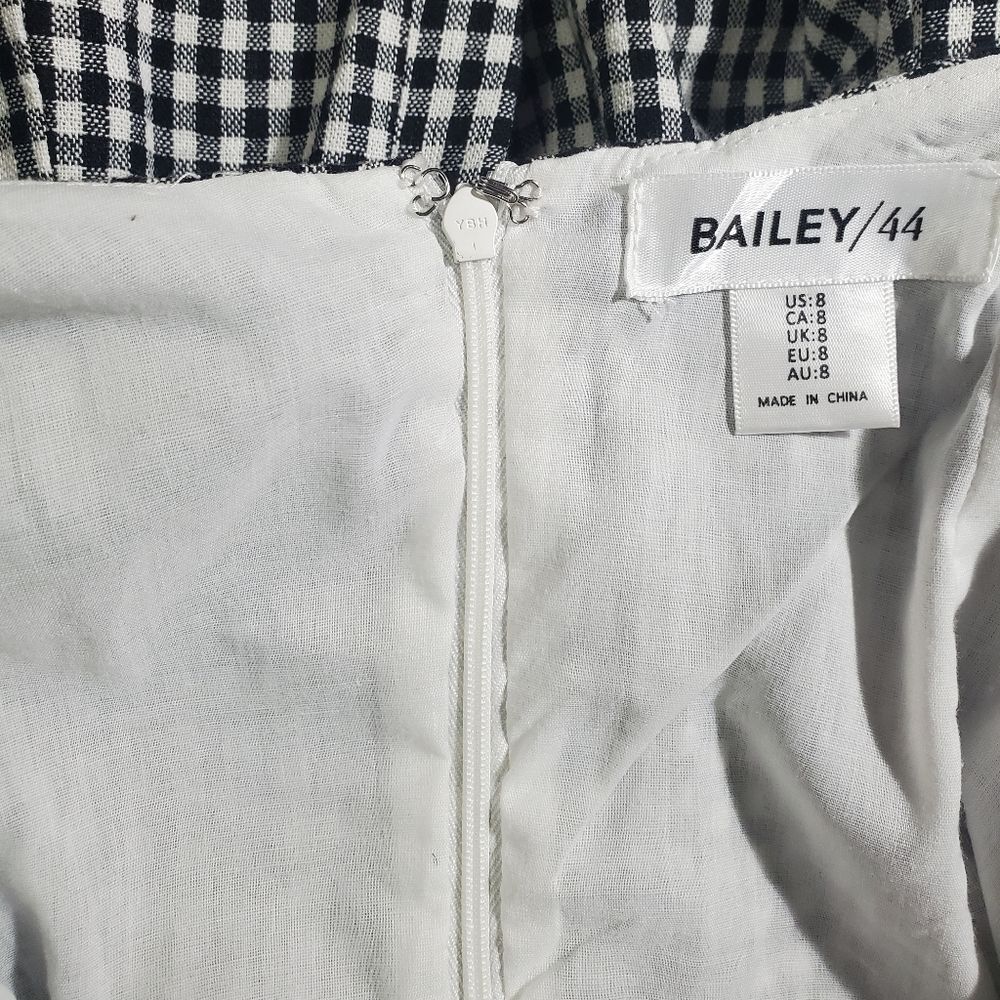 NWT Bailey 44 Linen Blend Gingham Fit & Flare Dress - Picture 8 of 13